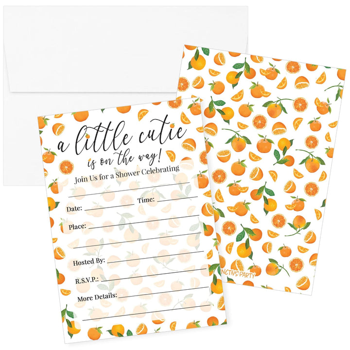 Little Cutie: Invitaciones para fiesta de baby shower - 10 tarjetas