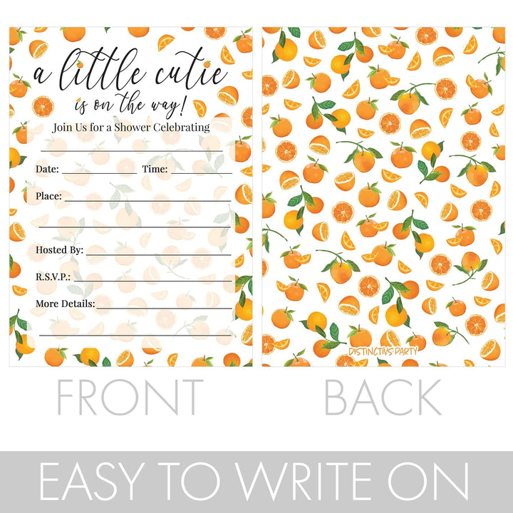 Little Cutie: Baby Shower Party Invitations – 10 Cards