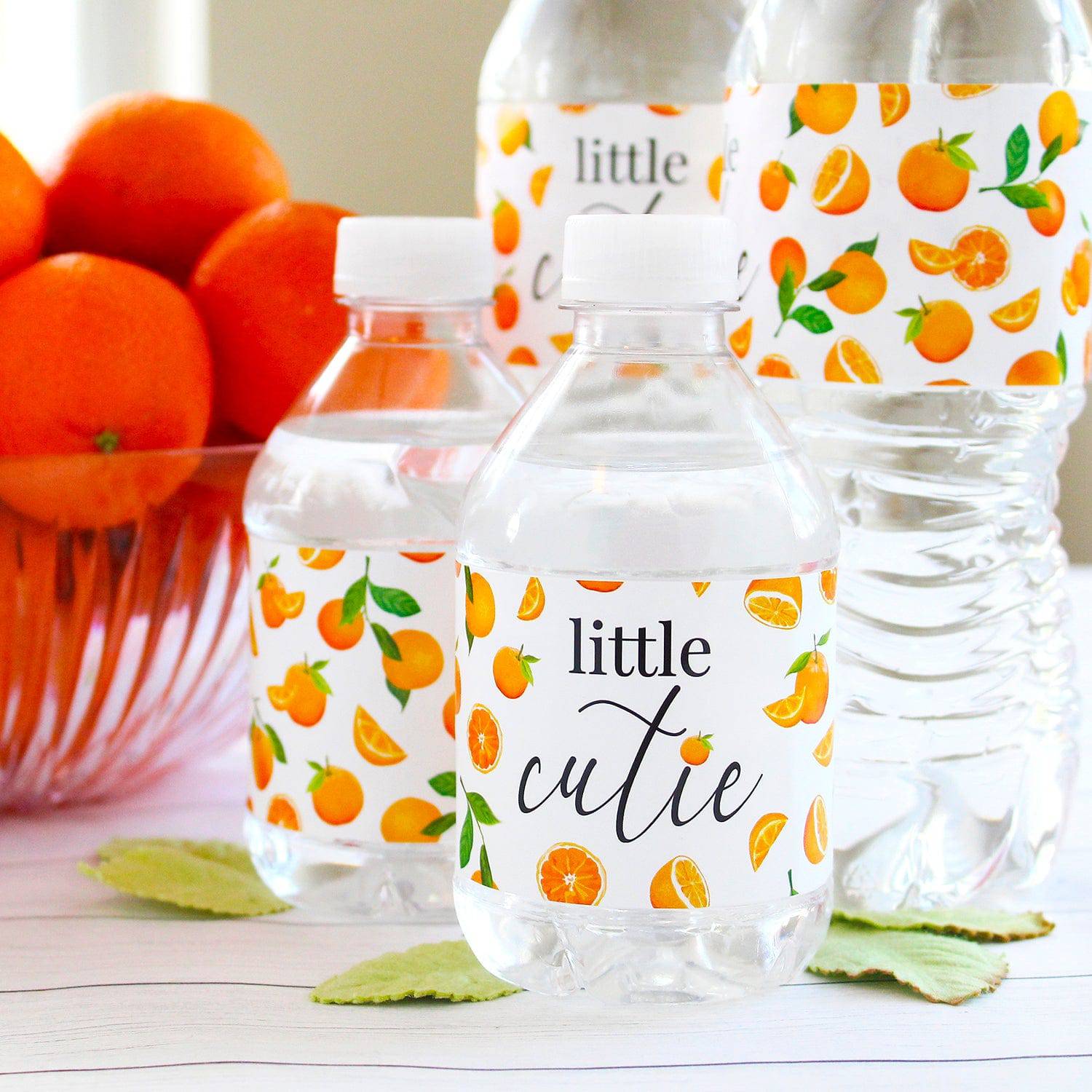Little Cutie: Baby Shower Water Bottle Labels - 24 Stickers - Distinctivs Party