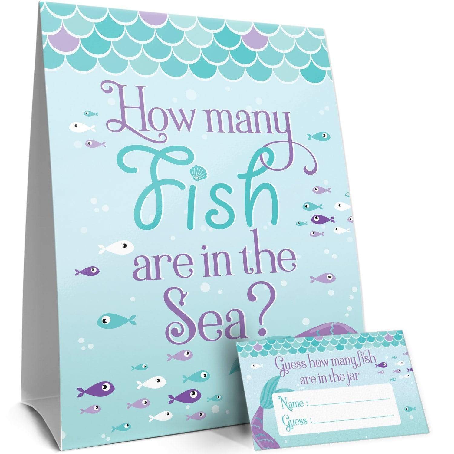 Mermaid: Let's Be Mermaids - Kid's Birthday - How Many Fish in the Sea Game - Distinctivs Party