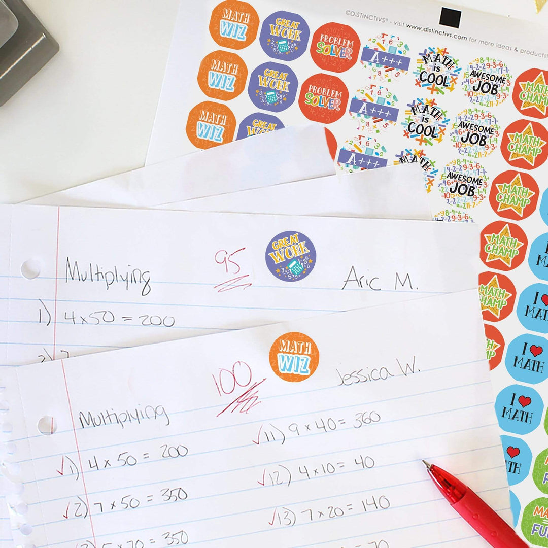 Motivational Teacher Reward Stickers for Students: Winter Theme (1,080 Stickers)
