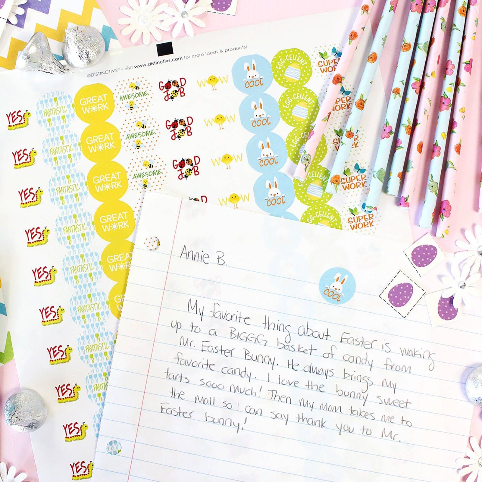 Motivational Teacher Reward Stickers for Students: Spring Theme (1,080 Stickers) - Distinctivs Party