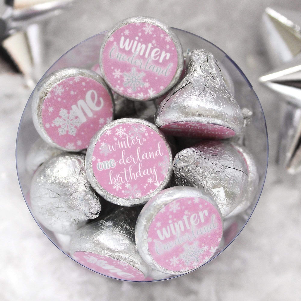 Celebrate Your Little One's First Winter Birthday with Onederland Snowflake Favor Stickers