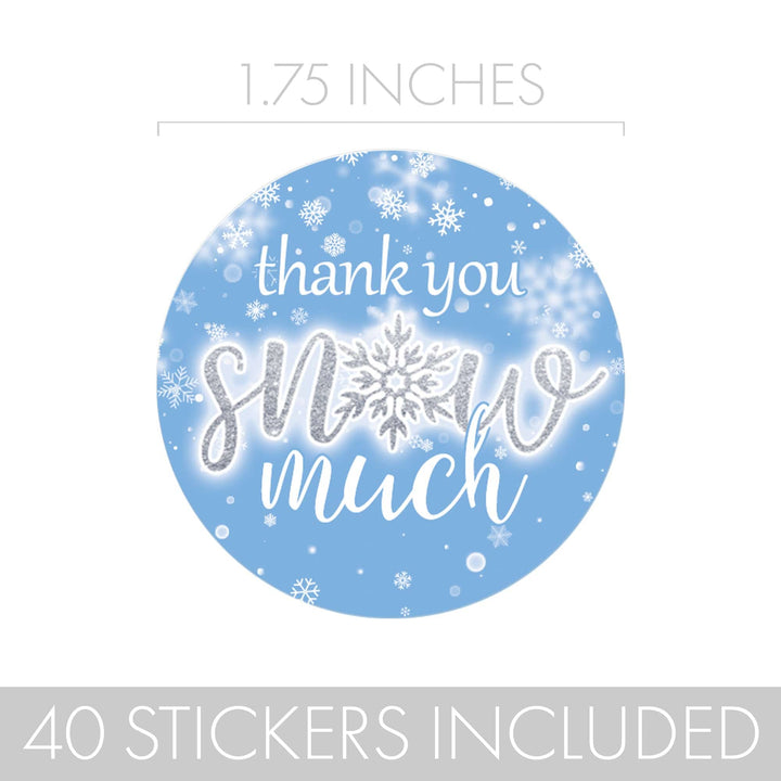 Celebrate your little one's Onederland with these festive snowflake labels