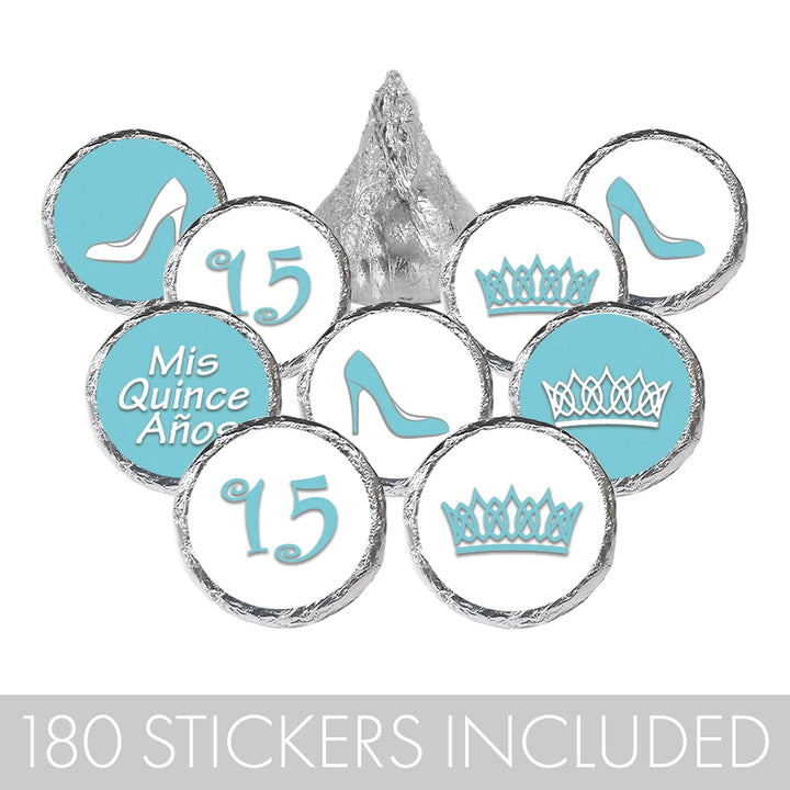 Decorate Your Quinceañera with 180 Robin's Egg Blue Stickers