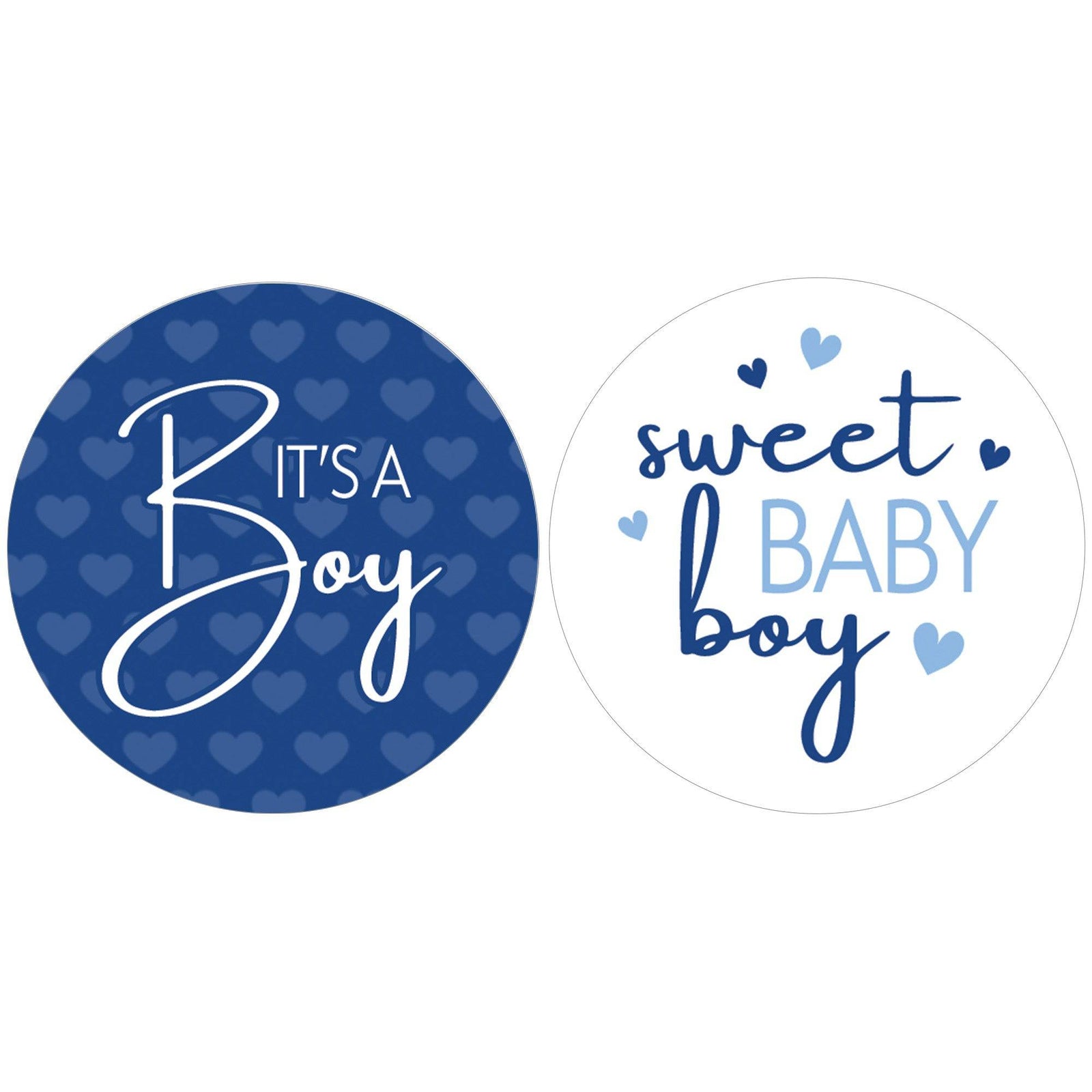 Sweet Baby Boy: Blue -  Baby Shower Stickers  - 40 Stickers - Distinctivs Party