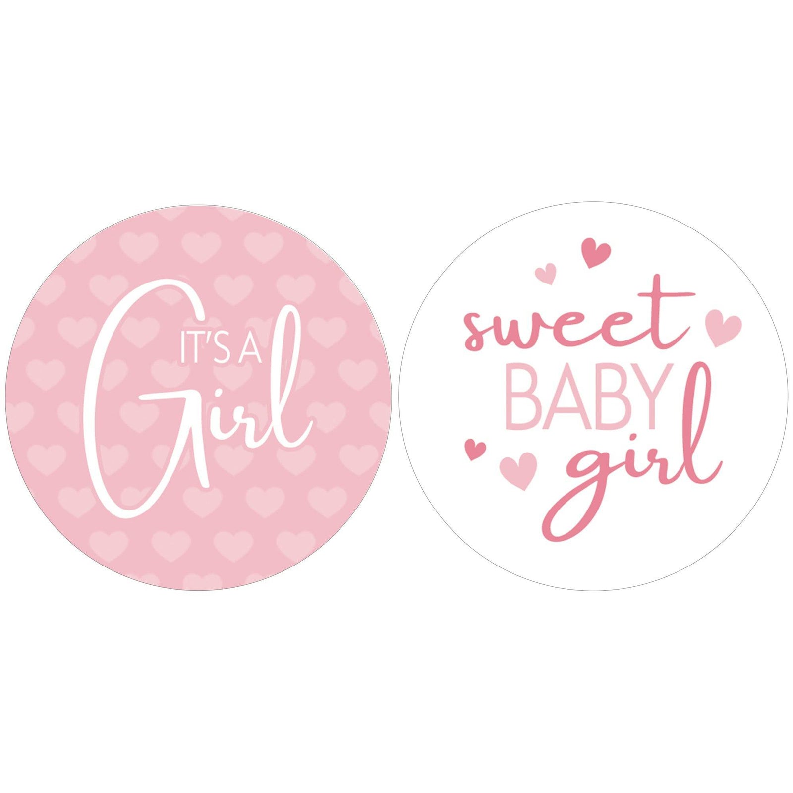 Sweet Baby Girl: Pink- Baby Shower Party Favor Stickers - 40 Labels - Distinctivs Party