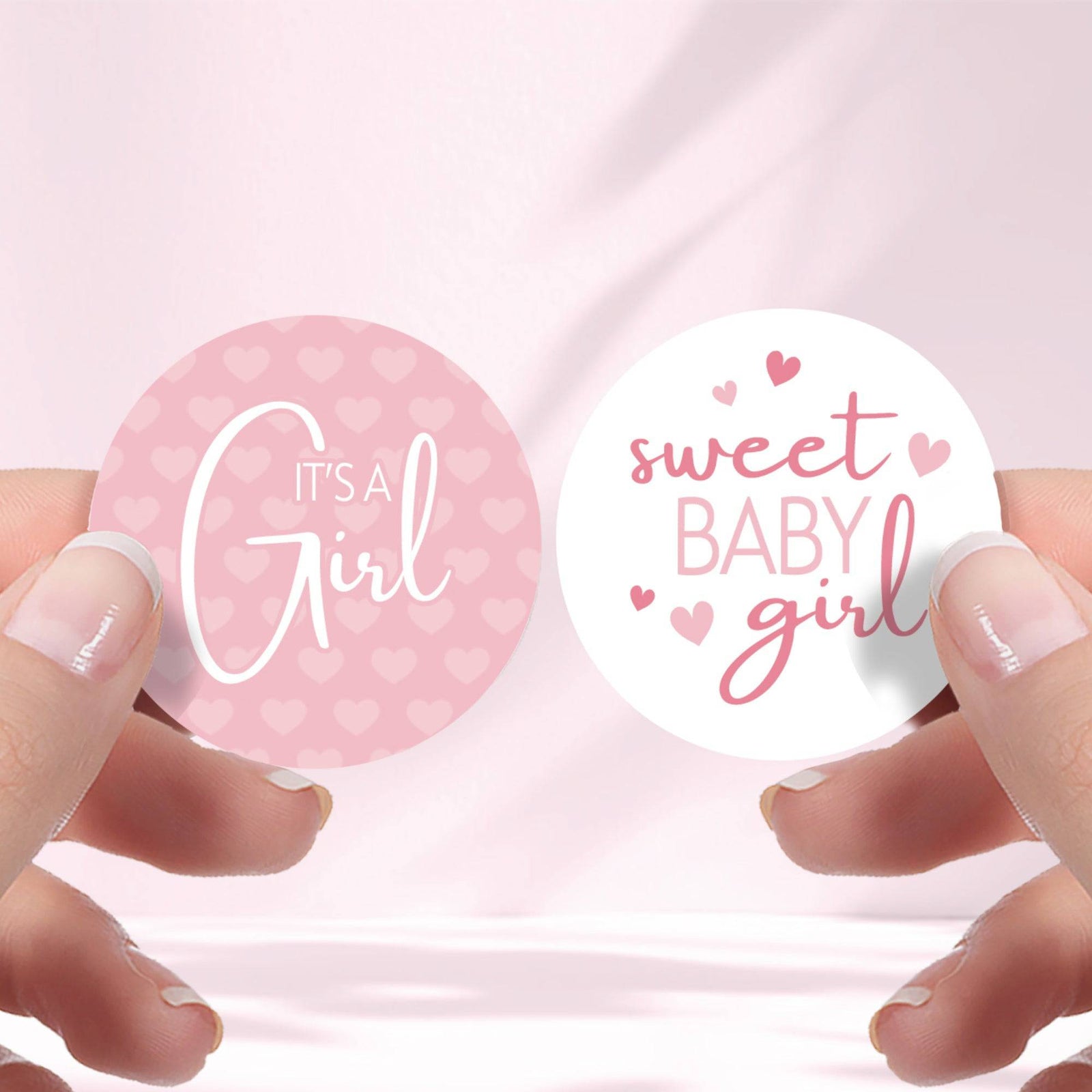 Sweet Baby Girl: Pink- Baby Shower Party Favor Stickers - 40 Labels - Distinctivs Party