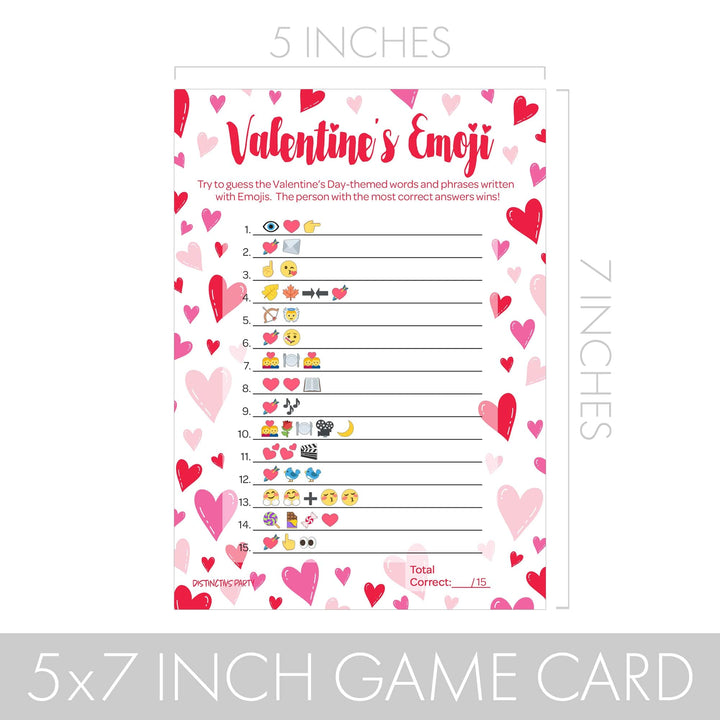 Valentine's Day Emoji Party Game - 25 Players