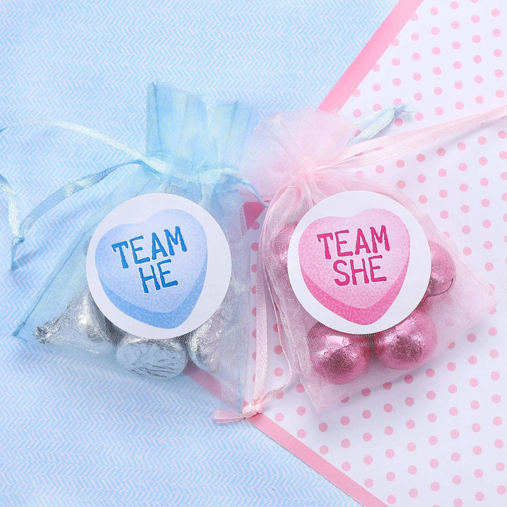Valentine's Day What Will Our Little Sweetheart Be Gender Reveal Stickers, 40 Labels