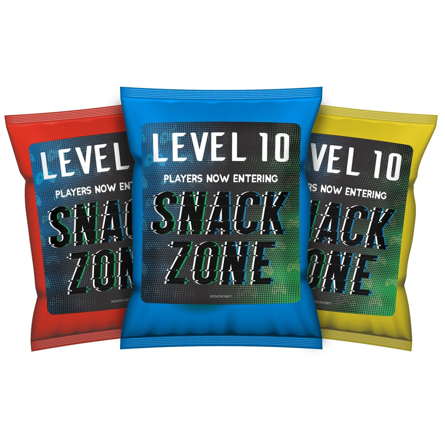 Video Gamer - Kid's Birthday -  Chip Bag and Snack Bag Stickers - 32 Pack - Distinctivs Party