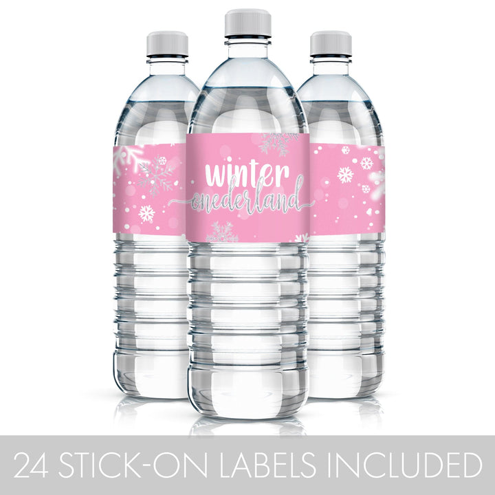 Make Winter Onederland 1st Birthday Special with these Water Bottle Labels - 24 Stickers 