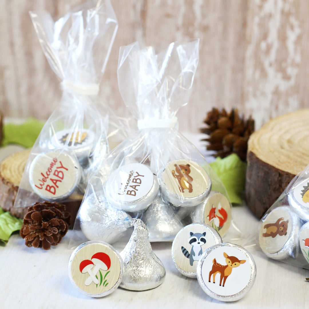 Woodland Mushroom Baby Shower Stickers Or Favor Tags — Party Beautifully