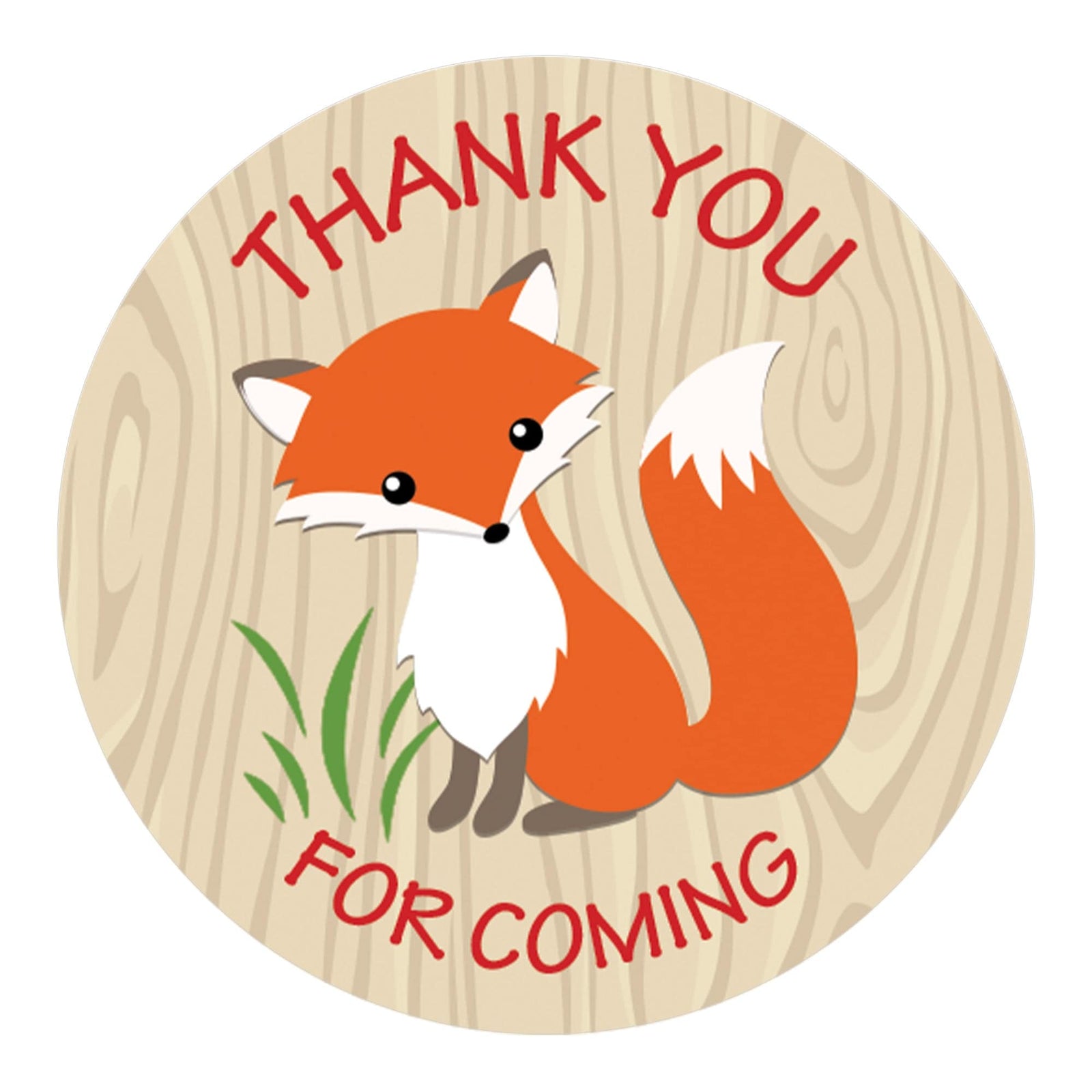Woodland Baby Shower Thank You Favor Labels - 40 Stickers - Distinctivs Party